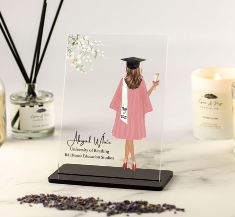 Graduation Plaque, Graduation Illustration, Graduation Gifts For Girlfriend, Congratulations On Your Achievement, University Graduation Gifts, Custom Graduation Gift, Custom Portrait Illustration, University Graduation, University Degree