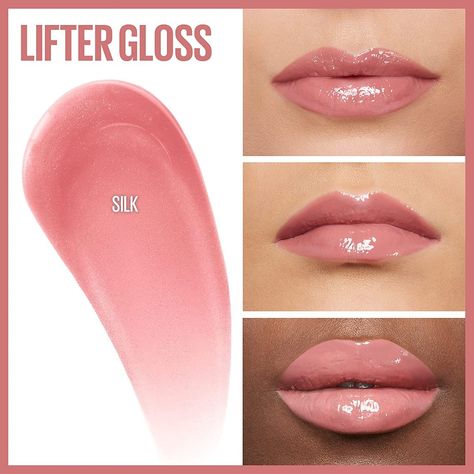 Silk Color 004 Maybelline Lifter Gloss, Hydrating Lip Gloss With Hyaluronic Acid, High Shine About This Item Lifter Gloss With Hyaluronic Acid: Maybelline Lifter Gloss In Silk, A Warm Mauve With Gold Pearl Shade, Is Formulated With Hyaluronic Acid To Visibly Smooth Lip Surface & Enhance Lip Contour. Drench Lips With This High Shine Lip Gloss For Hydrated, Fuller Looking Lips Next Level Shine: Transform Your Lips In One Easy Swipe With The Xl Wand Applicator That Evenly Dispenses The Lifter Gloss Maybelline Makeup Products, Maybelline Lip Gloss, Bronze Lips, Maybelline Lifter Gloss, Maybelline Lifter, Lifter Gloss, Apply Lip Gloss, Maybelline Lip, Lip Contour