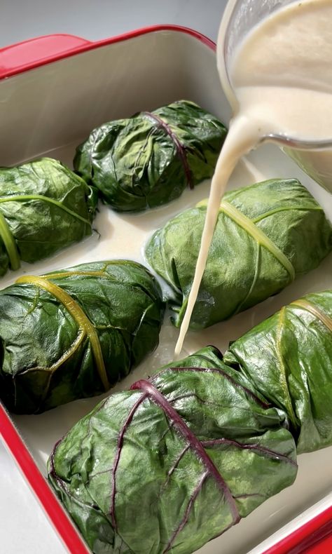 Capuns (Swiss Dumplings) - Myriad Recipes Swiss Food Recipes, Swiss Food, Swiss Recipes, Swiss Chard Recipes, German Sausage, Chard Recipes, Meat Pies, Garden Cooking, European Recipes