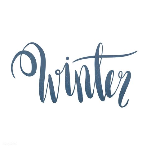 Winter watercolor style typography vector | free image by rawpixel.com Winter Typography, Winter Font, Winter Fonts, Christmas Fonts Free, Chalkboard Calendar, Beautiful Letters, Winter Words, Scrapbook Printing, Word Fonts