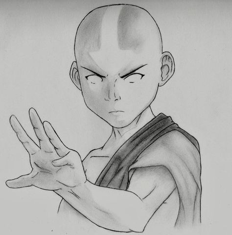 Avatar Aang Drawing, Avatar The Last Airbender Drawings, Aang Drawing, Avatar Drawing, Arte Nerd, رورونوا زورو, Keeping Busy, Make Avatar, Avatar The Last Airbender Art