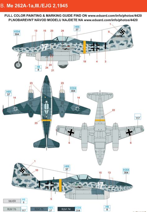 Asisbiz article about Messerschmitt Me 262A1a 3.EJG2 Franz Holzinger WNr 110956 captured Lechfeld April 29 1945 Messerschmitt Me 262, Luftwaffe Planes, Me 262, Wwii Fighter Planes, Wwii Airplane, Wwii Fighters, Aircraft Painting, Vintage Planes, Ww2 Planes