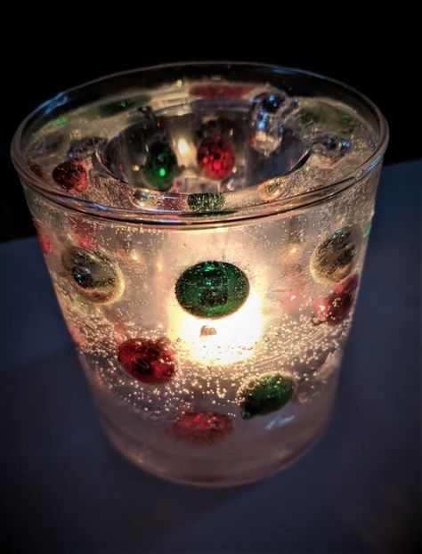 Holiday Gel Candle : 5 Steps (with Pictures) - Instructables Christmas Gel Candles, Christmas Decorations Inside, Small Glass Containers, Gel Candle, Christmas Gel, Gel Candles, Mini Loaf Pan, Mason Jar Lids, Halloween Contest