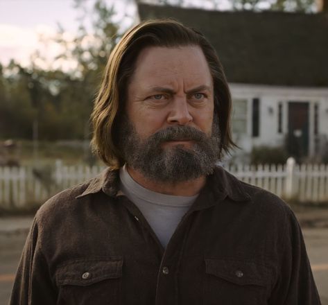 Nick Offerman The Last Of Us, Disguise Makeup, Men Faceclaims, Appalachian Gothic, The Last Of Us Series, Character Claims, Tlou Hbo, The Last Of Us Joel, Lgbtq Characters