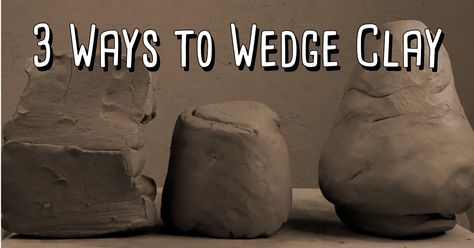 Wedging clay is a way to get the clay in good condition for making pottery. There are three popular methods to wedge clay: stack and slam, ram's head and spiral. Wedging Clay Tutorials, How To Wedge Clay, Slab Clay Projects, Clay Pottery Diy, Beginner Pottery Hand Building, Wedge Clay, Clay Wedging, Beginner Clay Projects, Ceramic Nature