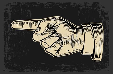 Hand Pointing, Engraved Illustration, Sign Painting Lettering, Pointing Finger, Pointing Fingers, Pointing Hand, Info Graphic, Engraving Illustration, Hand Sign