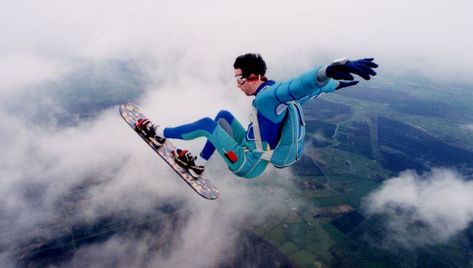 Go sky surfing Sky Surfing, Travel On A Budget, Base Jump, Flying Lessons, Air Sports, Flying Toys, Adventure Sports, Budget Travel Tips, Skydiving