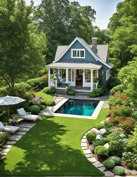 Dream Cottage, Home Garden Design, Tiny House Living, Dream House Exterior, House Goals, Garden Cottage, Dream House Plans, Cozy Cottage, Pretty House