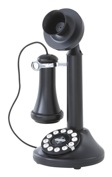 A fully functioning, modern-day upright phone for nostalgia lovers. | 19 Products From Amazon That'll Make Perfect Gifts Candlestick Phone, Candlestick Telephone, Antique Phone, Telephone Accessories, Vintage Revival, Vintage Phones, Vintage Telephone, Vintage Candlesticks, The 1920s