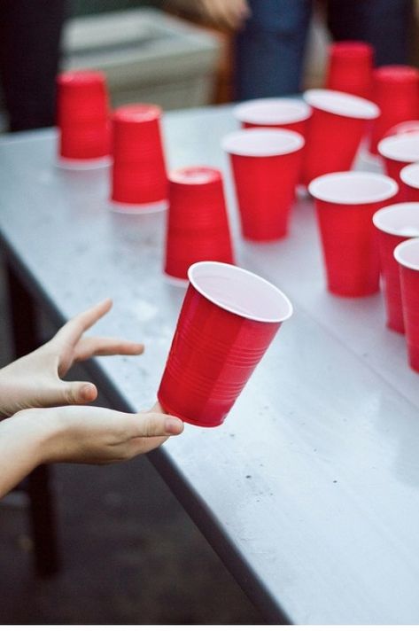 8 Drinking Games You'll Definitely Want To Try - Society19 Fun Halloween Party Games, Red Solo Cup, Cup Games, Solo Cup, Adult Halloween Party, Halloween Party Games, Red Cups, Halloween Party Diy, Halloween Food For Party