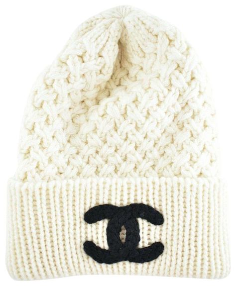 Chanel Beanie, Hat Chanel, Chanel Hat, Designer Beanies, Chanel Brand, Knit Logo, Logo Knit, Chanel Logo, Hat Style