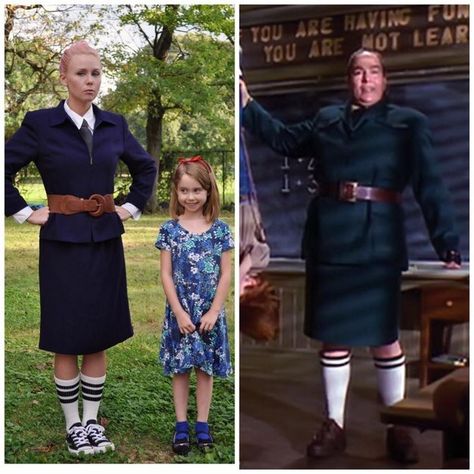 36 Genius Halloween Costume Ideas For Movie Lovers Trunchbull Costume Diy, Miss Trunchbull Costume, Trunchbull Costume, Agatha Trunchbull, Two Person Costumes, Matilda Jr, Two Person Halloween Costumes, Matilda Costume, Miss Trunchbull