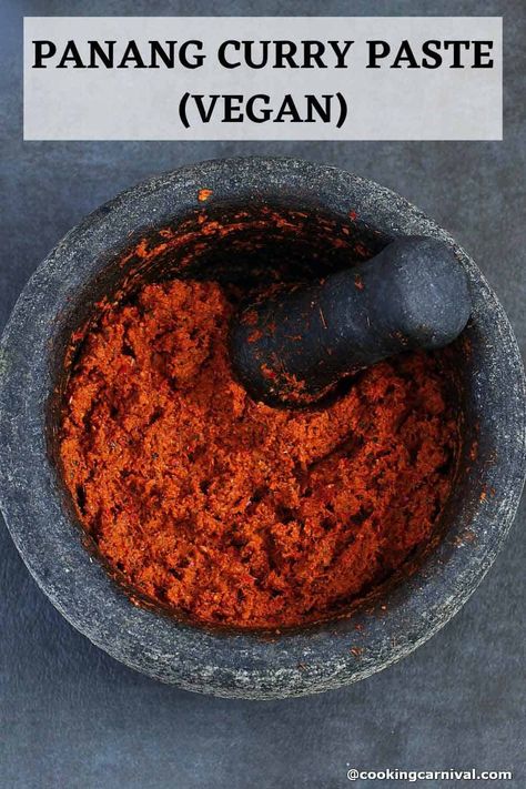 If you want to make The best panang curry, then you must make Panang curry paste at home!! This homemade Vegan thai curry paste recipe is made with fresh ingredients. Learn how to make this authentic Panang Curry Paste recipe from scratch! Full of fragrant herbs and warm toasted spices, this paste is way better than store-bought. #thaicurrypaste #thaipaste #panangcurrypaste #panangcurry #vegan #thai Penang Curry Paste, Panang Curry Paste Recipe, Thai Curry Paste Recipe, Chefs Garden, Curry Paste Recipe, Thai Panang Curry, Panang Curry Recipe, Vegan Thai Curry, Vegan Pate