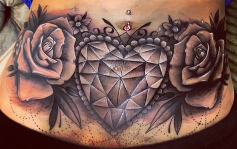 Tattoo Ideas Female Stomach Belly Button, Lower Stomach Tattoos For Women Cover Up, Tummy Tucks Tattoo Cover Up Black Women, Tummy Tattoos For Women Lower Stomach, Womens Stomach Tattoo Ideas, Full Stomach Tattoo Woman, Rose Tattoo Stomach For Women, Large Lower Back Tattoos For Women, Lower Tummy Tattoo