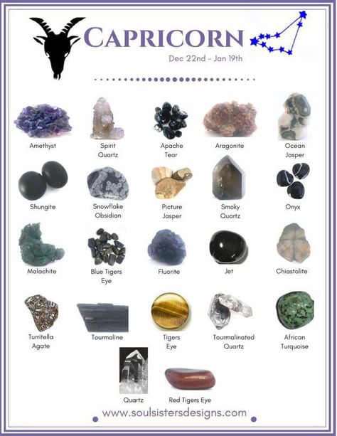 #crystalsforcapricorn #capricorn #crystals Healing Crystals For You, Zodiac Stones, Spiritual Crystals, Healing Crystal Jewelry, Crystal Healing Stones, Crystal Magic, Soul Sisters, Minerals And Gemstones, Gems And Minerals