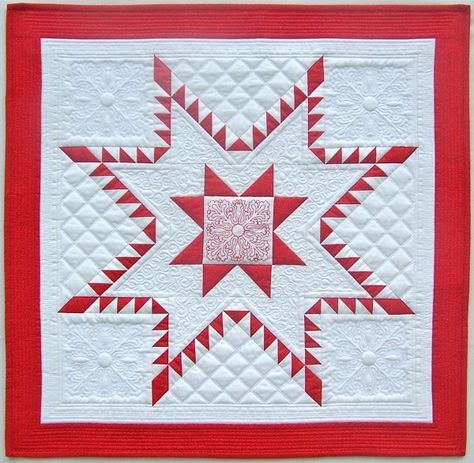 Aurora Feathered Star Quilt Tutorial by Nancy Mahoney | We All Sew Texas Quilts, Feathered Star Quilt, December Countdown, Feather Star, Quilting Digest, Sew Quilt, Lone Star Quilt, White Quilts, Red And White Quilts