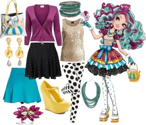 Everafter High, Madeline Hatter, Gabriella Demartino, Disney Dress Up, Deepa Gurnani, Cotton Camisole, Sequin Tank Top, Character Inspired Outfits, Disney Bound Outfits