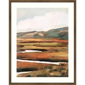 Framed Art : Target Mountain Field, Mossy Green, Picture Frame Painting, Frame Painting, Framed Canvas Wall Art, Joss And Main, Abstract Landscape, Art Sur Toile, Painting Frames