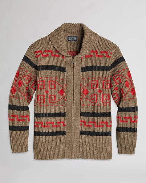 Best Selling Men's Sweaters | Pendleton | Pendleton Pendleton Mens, Wool Sweater Men, Big Lebowski, Pendleton Woolen Mills, Lambswool Sweater, The Big Lebowski, Zip Cardigan, Wool Shirt, Navy And Brown