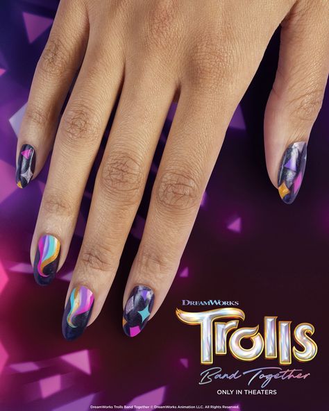 Create a poppin’ mani inspired by your favorite Trolls characters! See #TrollsBandTogether only in theaters November 17. Trolls Inspired Nails, Trolls Nails Design, Trolls Nails, Trolls Characters, Quince Themes, Casual Shoes Women Sneakers, Trolls Poppy, Gel Manicure At Home, Trolls 3