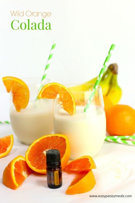 Wild Orange Colada Cashew Smoothie, Biscuit Cinnamon Rolls, Health Shakes, Wild Orange Essential Oil, Doterra Recipes, Keto Breakfasts, Cooking With Essential Oils, Doterra Essential Oils Recipes, Creamy Smoothies