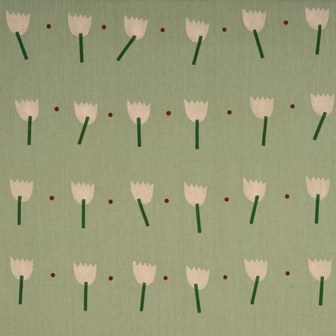 This charming tulip pattern on linen is a nod to the playful prints of artist Caroline Z Hurley’s 1980s childhood. Each flower motif is individually block-printed by hand in New Bedford, Massachusetts. French Country Fabric, Bedford Massachusetts, Thibaut Fabric, Chinoiserie Fabric, Banana Stand, 1980s Childhood, Schumacher Wallpaper, Painting Antique Furniture, Art Deco Fabric