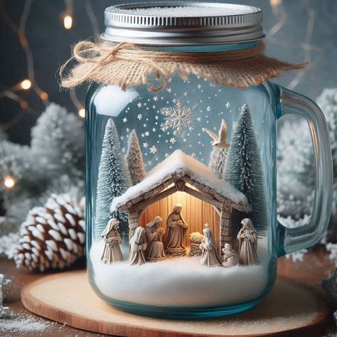 Free Printable Clipart | Mason jar with Nativity scene | Facebook Nativity In A Jar, Wood Blocks Diy, Diy Blocks, 2024 Christmas, Christmas Shop, In A Jar, Nativity Scene, Wood Blocks, Christmas Shopping