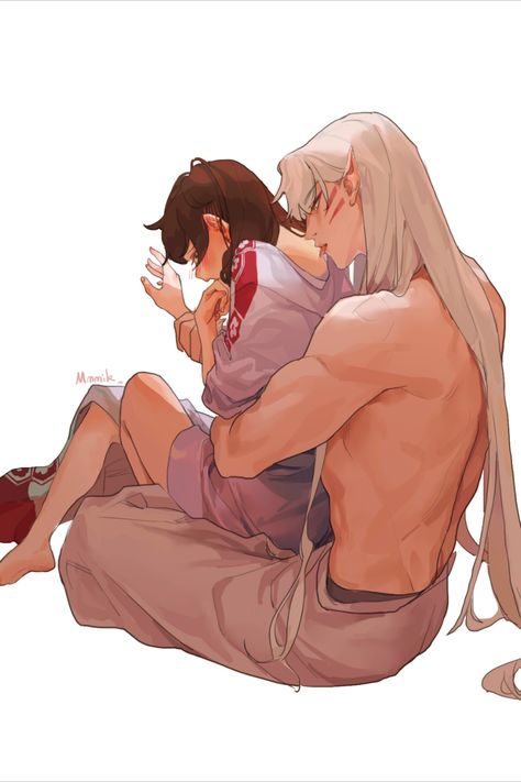 Amor Inuyasha, Rin And Sesshomaru, Inuyasha Love, Seshomaru Y Rin, Inuyasha And Sesshomaru, Inuyasha Fan Art, Seven Deadly Sins Anime, Anime Nerd, Anime Couples Drawings