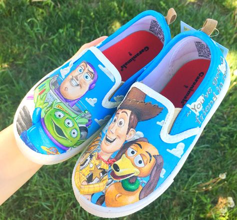 Toy Story Birthday Party | Custom-Made shoes Toy Story Painted Shoes, Toy Story Shoes, Diy Forky, Toy Story Characters, Story Birthday, Toy Story Birthday Party, Custom Made Shoes, Toy Story Birthday, Toy Story Party