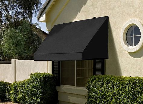 Classic Window Awning Awnings For Windows, Black Awning, Backyard Builds, Balloon Store, Door Awning, Wisteria Lane, Window Awning, Fabric Awning, Classic Window