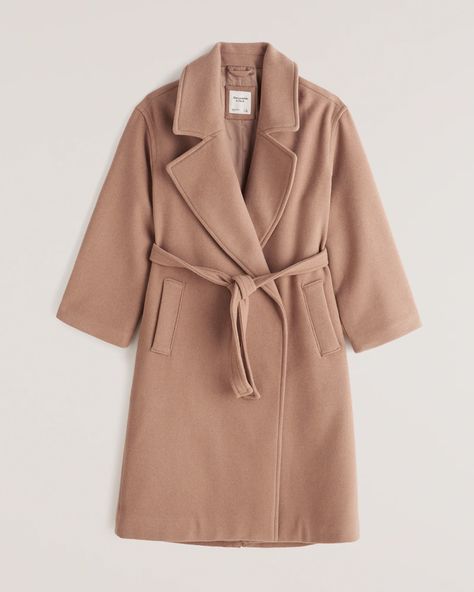 Women's Slouchy Belted Wool-Blend Dad Coat | Women's Coats & Jackets | Abercrombie.com Nyc Fall Outfits, Blanket Coat, Chic Fall Outfits, Cloth Belt, Fall Capsule Wardrobe, Paris Outfits, Wrap Coat, Wool Blend Coat, Thanksgiving Outfit