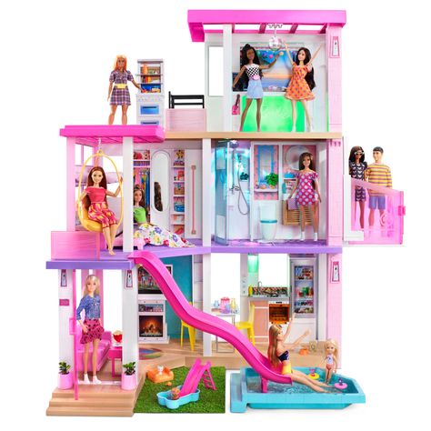 Barbie Sets Dream Houses, Barbie Dolls House, Barbie Dreamhouse Makeover, Barbie Mainan, Doll House Barbie, Barbie Home, Dreamhouse Barbie, Barbie Organization, Big Doll House