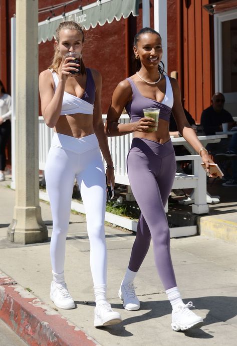 Josephine Skriver Workout, Jasmine Tookes Workout, Jasmine Tookes Outfits, Jasmine Tookes Aesthetic, Jasmine Tookes Style, Jasmin Tookes, Pilates Outfit, Sunday Reset, Camila Morrone