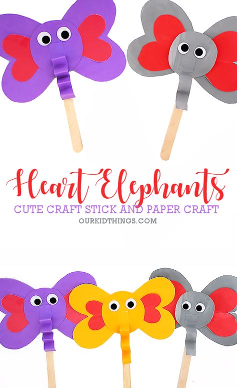 Animal Paper Craft, Paper Craft Ideas For Kids, Elephant Valentine, Aesthetic Paper, Prek Crafts, Lion Craft, Elephant Crafts, Paper Bird, Mouse Crafts