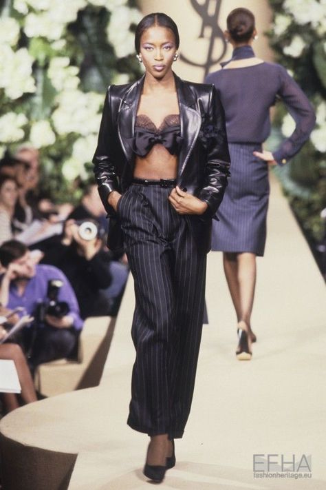 Yves Saint Laurent Aesthetic, Saint Laurent Outfit, Saint Laurent Aesthetic, 1999 Fashion, Black Supermodels, Yves Saint Laurent Dress, Yves Saint Laurent Couture, Saint Laurent Fashion, 90s Runway Fashion