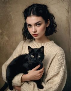 Black Hair Pale Skin, Daniel Merriam, Pale Women, Brad Kunkle, Hair Pale Skin, Cool Hairstyles For Girls, Nikon D850, Short Dark Hair, Cat Digital