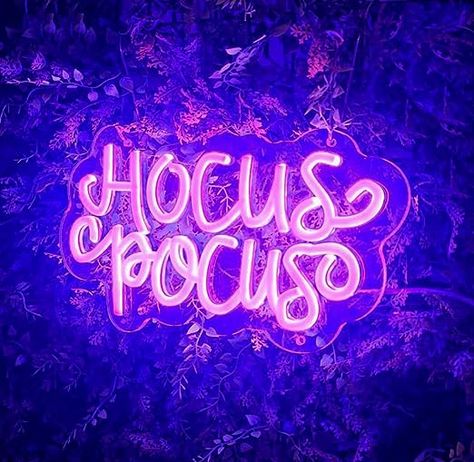 Halloween Hocus Pocus Neon Sign Decor, 11.8 * 6.7inch Halloween Led Lights Signs,Purple Hocus Pocus Neon Sign,Neon Sign Halloween Decor,Neon Sign Party Night for Home Wall Decor, INSNEnN Neon Sign Party, Neon Sign Decor, Lights Signs, Halloween Led Lights, Neon Halloween, Halloween Hocus Pocus, Lilac Sky, Sign Decor, Halloween Season