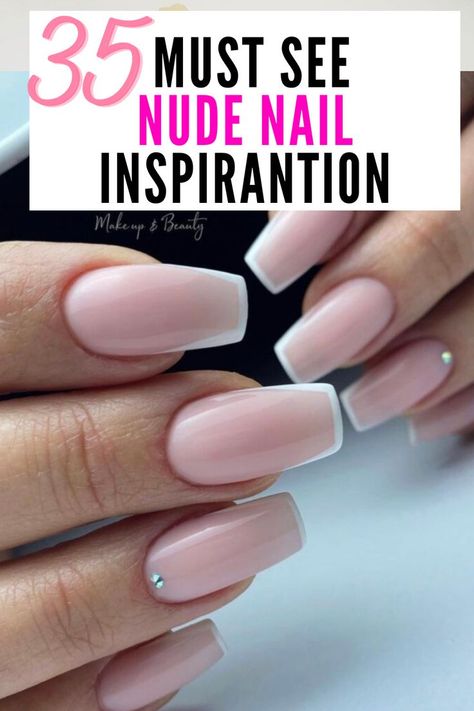 The Looks And Products You Will Want To Try Today. 35 Stunning Nude Nail Ideas. Trending Natural Nails, Nails Dip Neutral, Short American Nails, Natural Acrylic Nails French Tips, Nude Tips Nail Designs, Modern French Nails Coffin, Nail Tip Ideas French, Natural Nail Tips Acrylic, Short Coffin French Tip Acrylic Nails