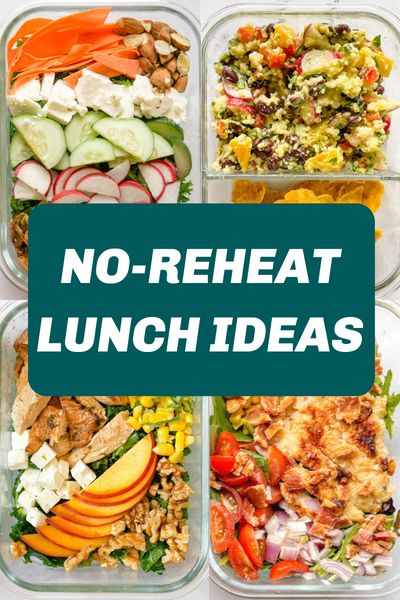 Cold Lunch Recipes To Work, Cold Lunch Bowls, Cold Lunch Box Ideas For Adults, Non Microwave Lunch Ideas, No Microwave Lunch Ideas, Boxed Lunch Ideas, No Heat Lunches For Work, Cold Lunches For Work, Cold Meal Prep Lunches