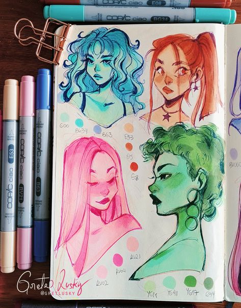 Some Drawings, Copic Marker Art, Sketchbook Art Journal, Gambar Figur, Arte Sketchbook, Arte Inspo, Sketchbook Inspiration, Dessin Adorable, Marker Art