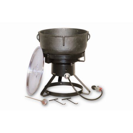 King Kooker Tall Jambalaya Outdoor Cooker Outdoor Fryer, How To Make Chili, Outdoor Cooker, Grill Island, Cooking Kit, Single Burner, Cooking Thermometer, Cast Iron Pot, Gas Cooker