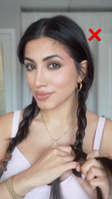 Maria Aiello | Curtain Bang Hack🔥 #curtainbangs #flatiron #hairhacks #hairstyles | Instagram College Hairstyles Easy, Easy Dutch Braid, Hairstyles Instagram, College Hairstyles, Two Braid Hairstyles, Hair Styels, Easy Hairstyles For Thick Hair, Hair Style Korea, Easy Hairstyles For School