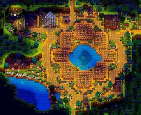 Stardew Valley Wilderness Farm, Wilderness Farm Layout, Stardew Farms, Stardew Valley Layout, Stardew Valley Farms, Farm Plans, A Midsummer Night's Dream, Farm Layout, Dream Summer