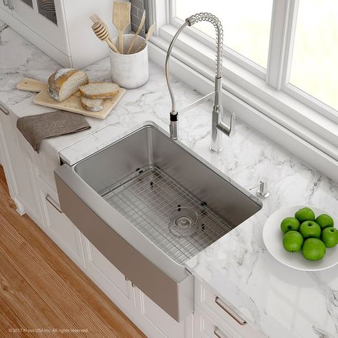 Kitchen Sink Remodel, Farmhouse Kitchen Sink, Apron Sink Kitchen, Stainless Steel Sink, Design Blogs, Single Bowl Kitchen Sink, Farmhouse Sink Kitchen, Stainless Steel Kitchen Sink, Kitchen Remodeling Projects