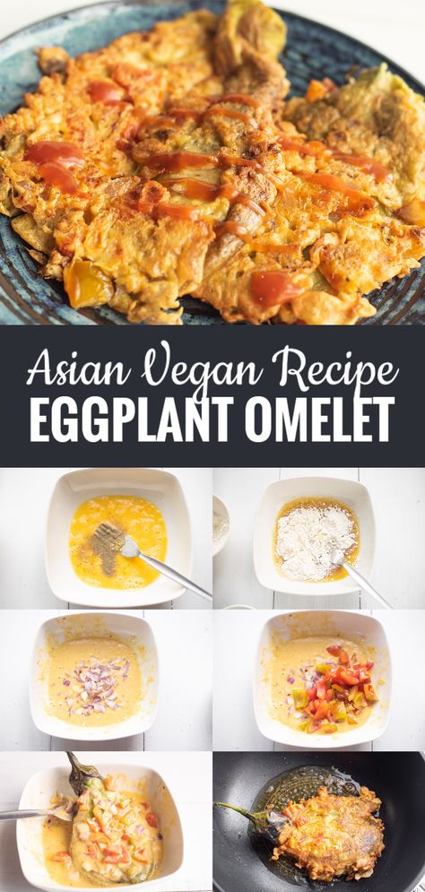 Filipino Eggplant, Eggplant Omelette, Easy Eggplant, Filipino Breakfast, Eggplant Recipes Easy, Great Vegan Recipes, Asian Meals, Vegan Asian Recipes, Filipino Dish