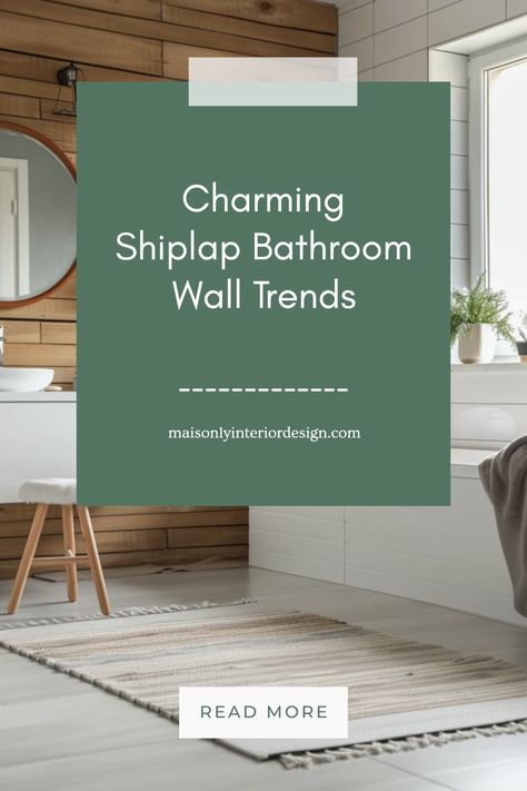 Revamp your bathroom with charming shiplap wall ideas that blend beauty and functionality. Create a cozy coastal vibe or a timeless rustic aesthetic with various styles, finishes, and colors. Perfect for anyone looking to add a DIY twist, these designs promise to enhance your home's charm. From whitewashed planks that brighten the space to dark wood for that modern farmhouse feel, explore options suitable for any size bathroom. Update your retreat with easily customized designs and materials that suit your personal flair. Shiplap And Tin Wall Bathroom, Wood Shiplap Wall Bathroom, Shiplap Wall Behind Toilet, Bathroom Shiplap Wall Ideas, Pvc Shiplap Bathroom, Bathroom Ideas With Shiplap Walls, Shiplap And Tin Wall, Small Bathroom Shiplap Walls, Bathroom With Shiplap Walls