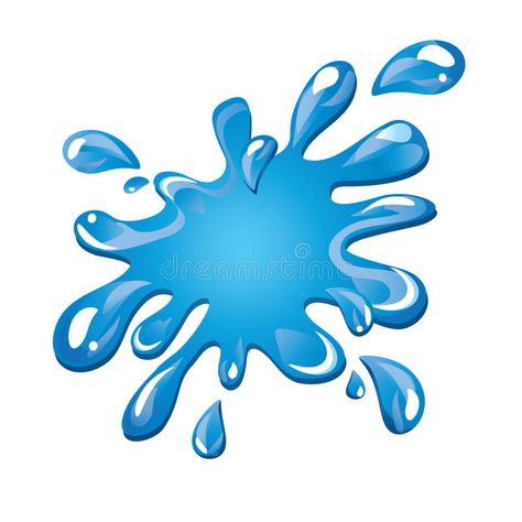 Water splash. Blue water splash vector illustration isolated on white , #AFF, #Blue, #water, #Water, #splash, #isolated #ad Splash Drawing, Water Splash Vector, Nails Logo, Tableau Pop Art, Water Logo, Water Splash, Cultural Capital, Natural Element, Water Art