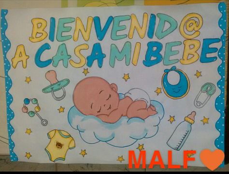 Pancartas para recibir con mucha alegría al consentid@ de la casa👶🍼💛 Moldes Para Baby Shower, Google Images, Baby Shower, Shower, The Originals