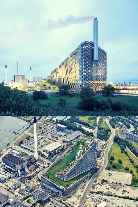 Copenhill Power Plant, Public Space Architecture, Industrial Facility, Thermal Power Plant, Space Planets, Space Architecture, Copenhagen Denmark, People Of The World, Power Plant