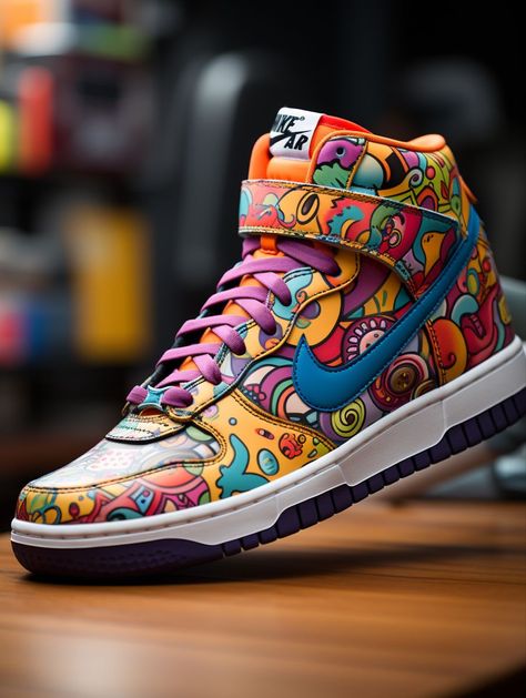 Nike Painting Ideas, Shoe Painting Ideas Nike, Jeans And Tennis Shoes Outfit, Custom Shoes Nike Air Force, Wide Leg Jeans Winter, Jeans And Tennis Shoes, Hoco Shoes, Sepatu Air Jordan, American Traditional Tattoo Ideas